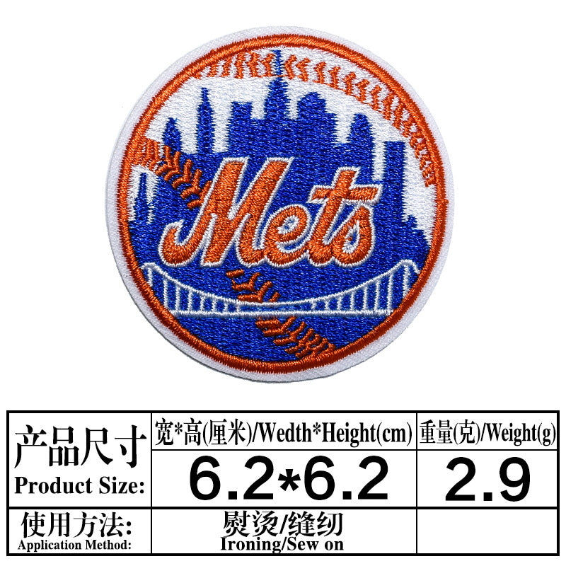 Wholesale Patch Cloth Sticker Baseball Team Round LetterSticker